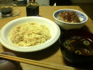 ネギと鰹節のあっさり焼きそーめん