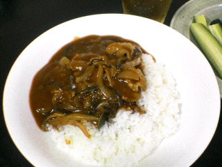 なすとしめじのカレー