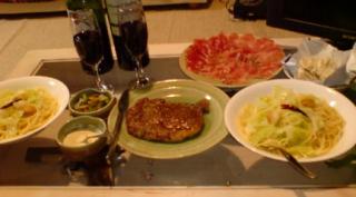 和牛のソテーと葡萄酒