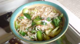 チンゲン菜の温麺