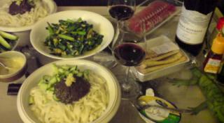 じゃじゃ麺とワイン